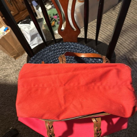 Dooney & Bourke Nylon Large Dome Satchel in Red - Picture 12 of 15